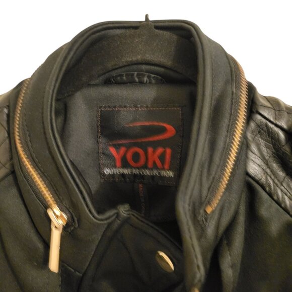 YOKI | Black Anorak Zipper Trim 100% Polyester Rain Coat XL - Picture 7 of 14
